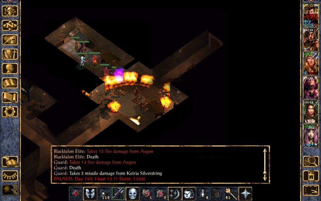 Aegon burns himself with a Fireball.