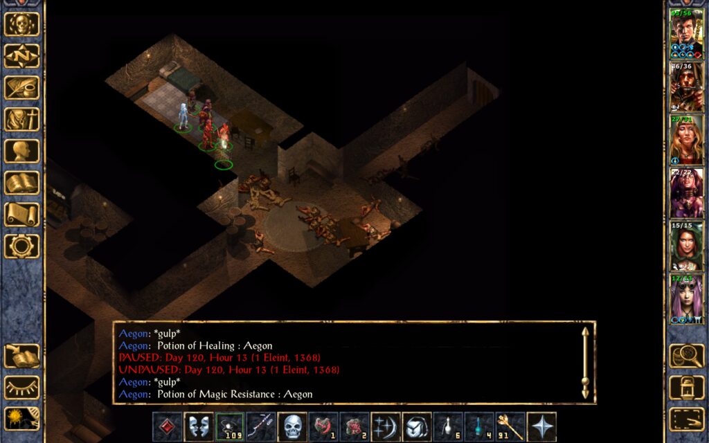 Aegon prepares for the fight with some potions.