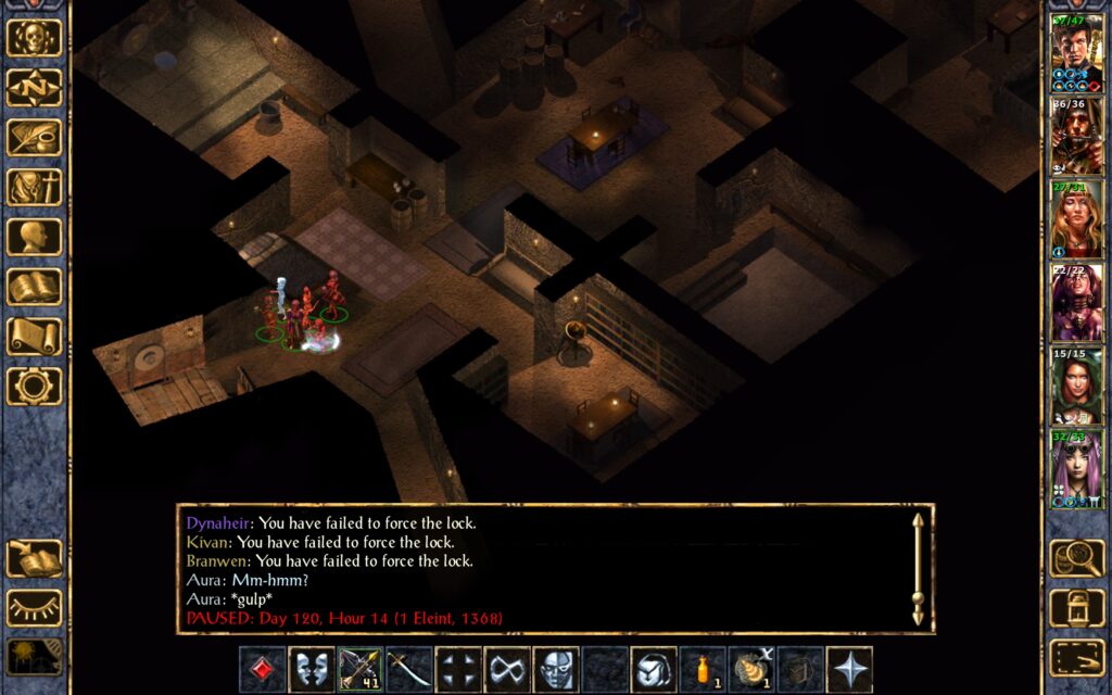 The troupe fail to open Davaeorn's chest.