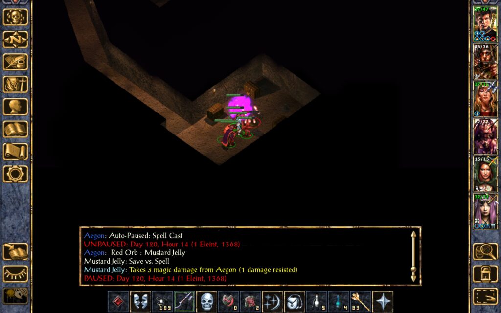 Aegon sends a Chromatic Orb at the jelly.