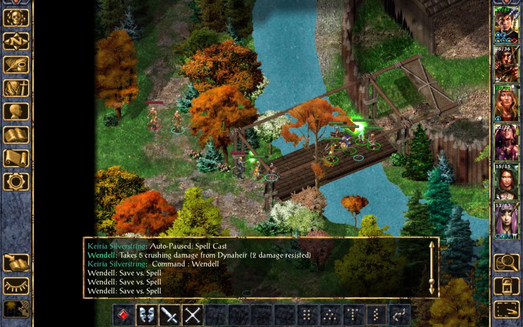 Dynaheir attempts a Command on Wendell.