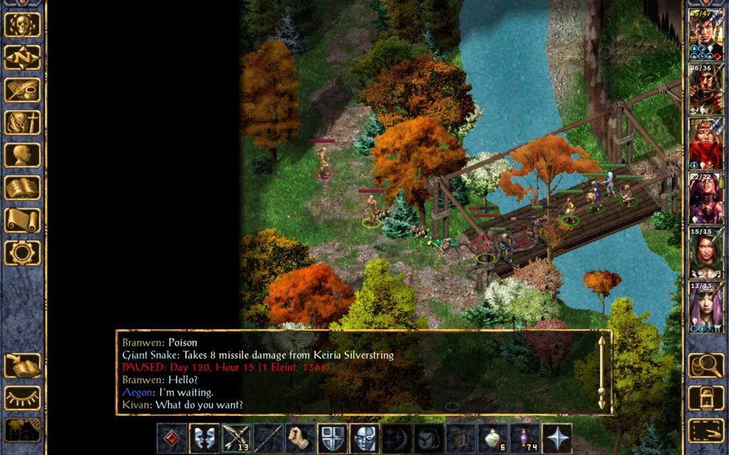 Branwen is poisoned by a snake.