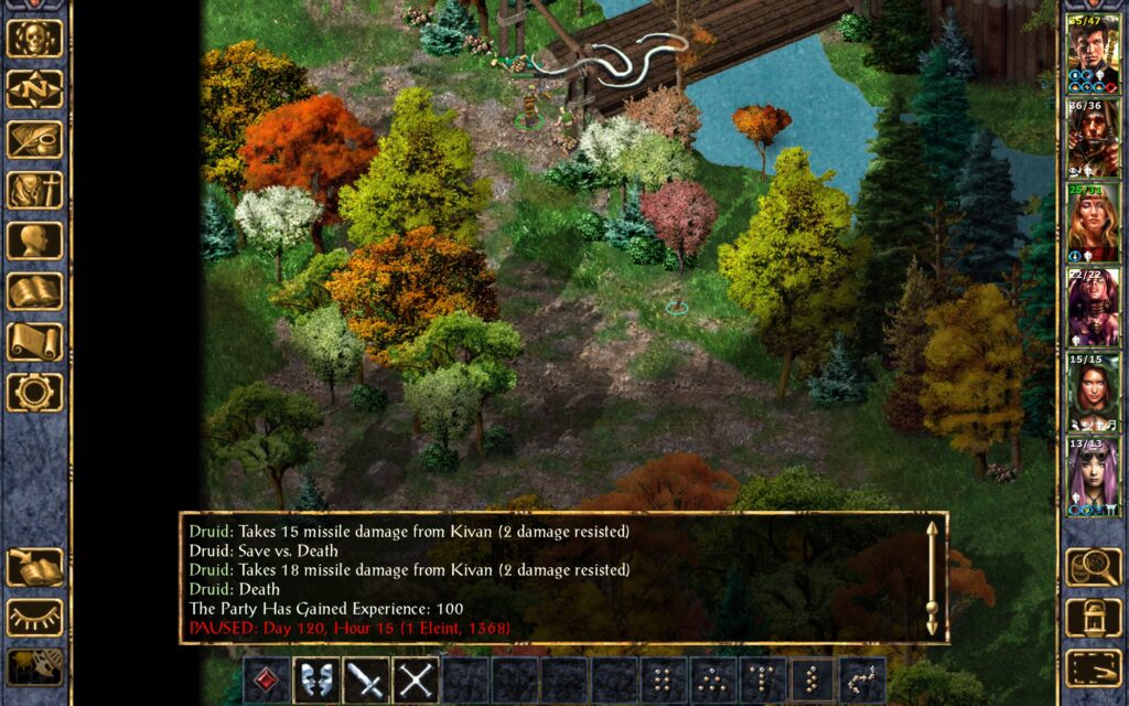 Kivan kills a cowering druid.