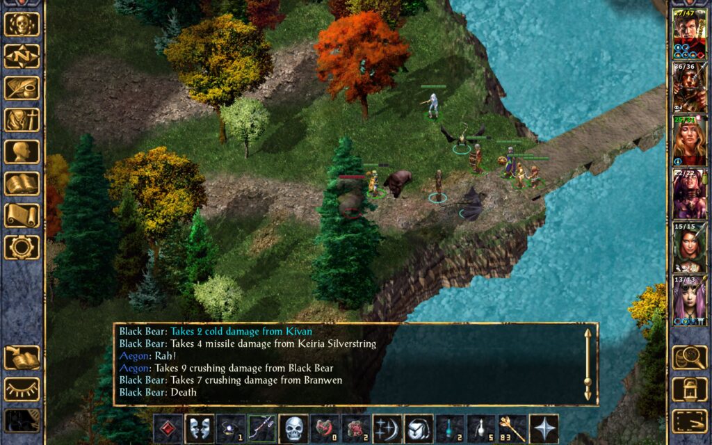 Branwen kills a bear.