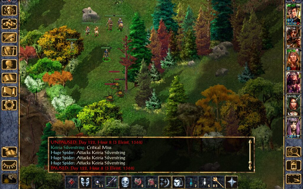 The Troupe are attacked by spiders.