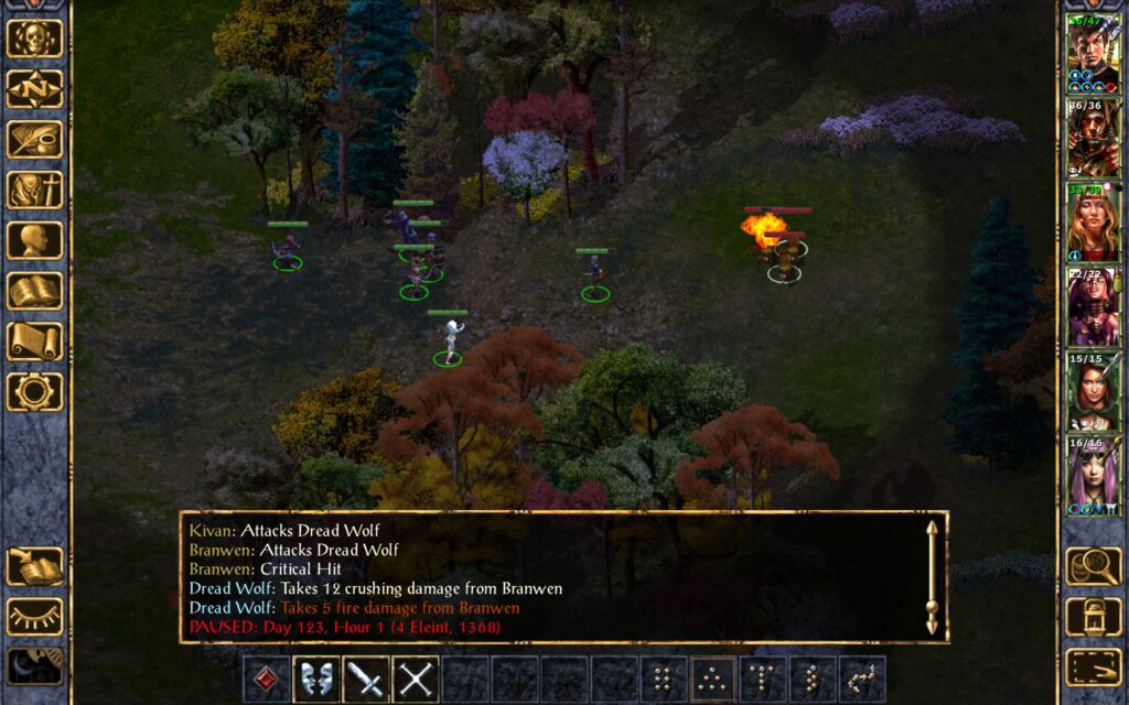 The Troupe are assaulted by dread wolves.