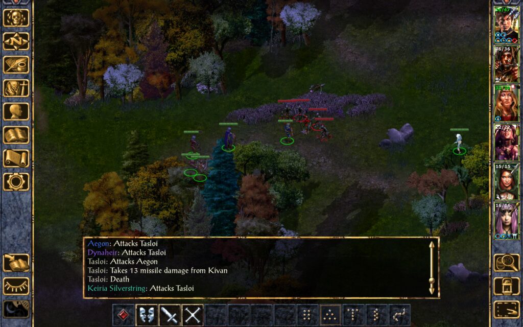 The Troupe overpowers a group of foolish tasloi.