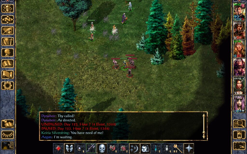 Aegon is surrounded by ettercaps.