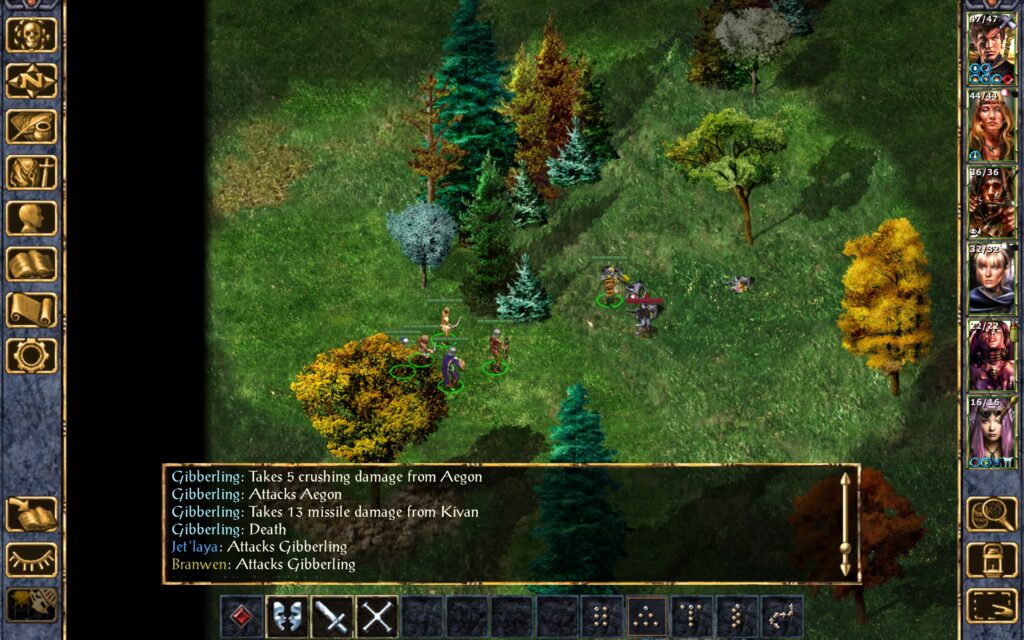 Kivan slays the gibberlings.