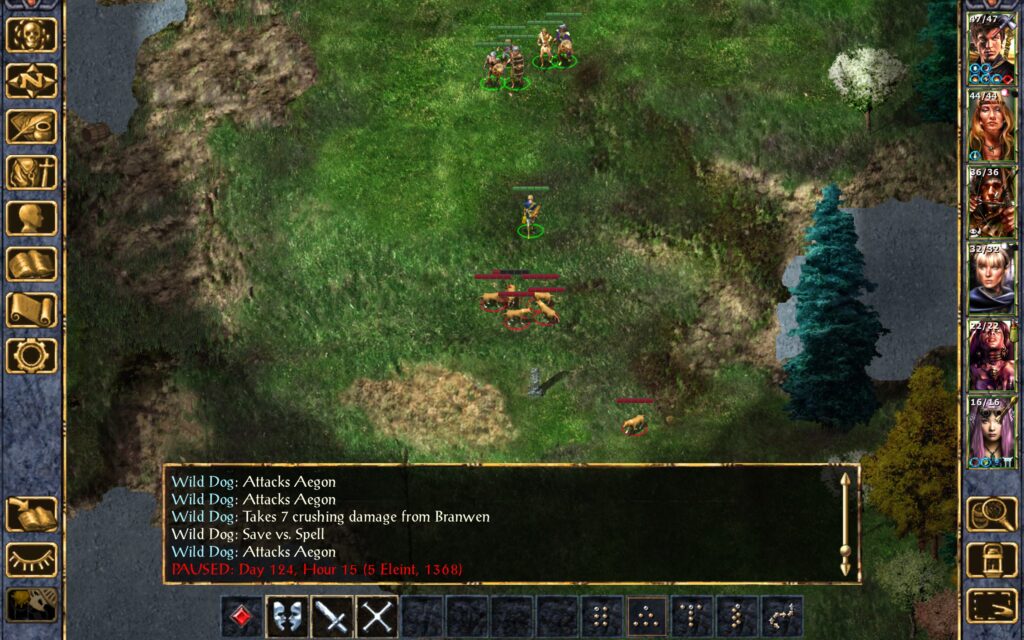 The Troupe is ambushed by a pack of wild dogs.