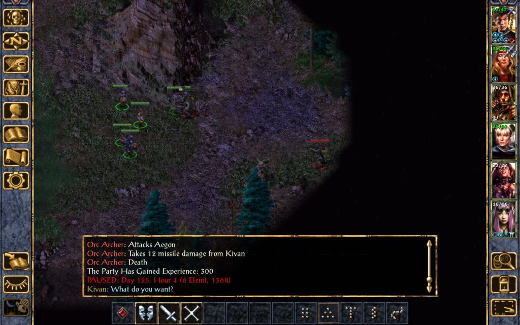 Kivan kills an archer.
