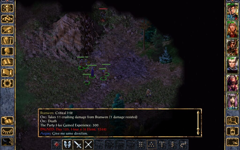 Dynaheir kills an orc.
