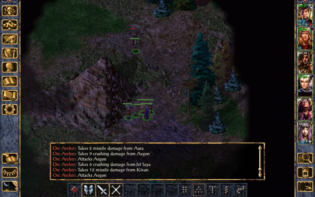 The Troupe engages the last orc archer.