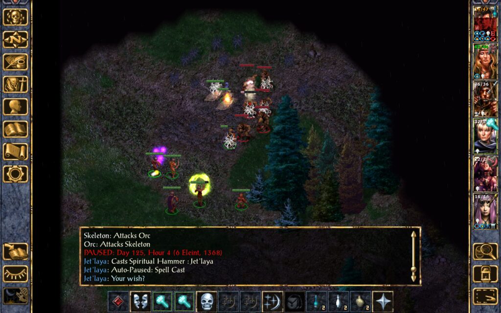 Jet'Laya summons a Spiritual Hammer.