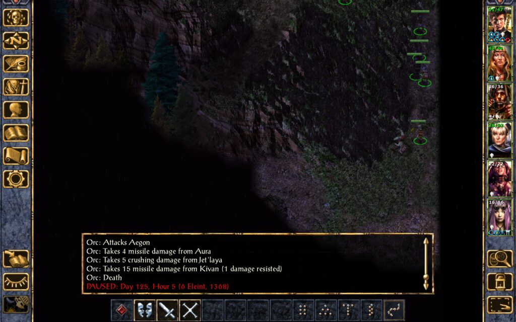 Kivan kills the orc.