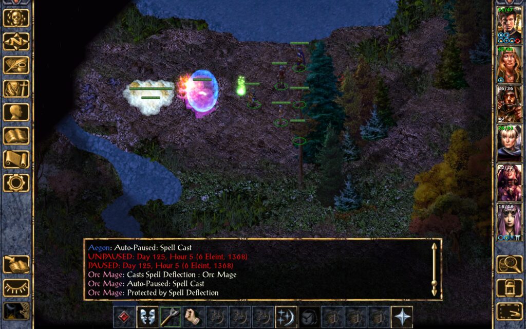 Aegon summons more gibberlings while the orc mage casts Spell Deflection.