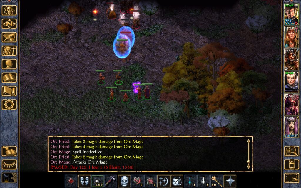 The enemy mage is Shielded from the Magic Missiles.