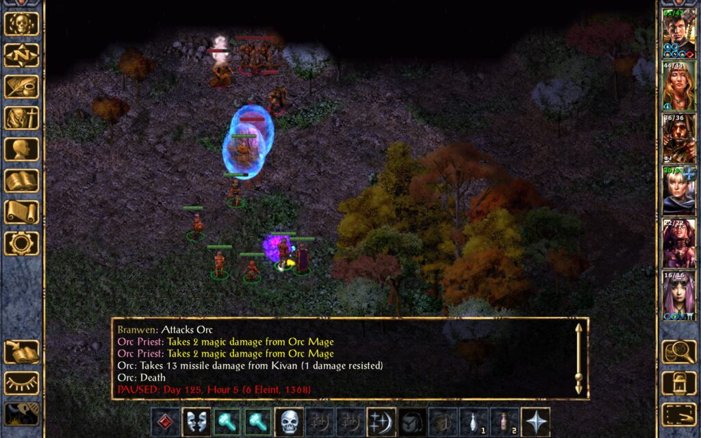 Kivan kills an orc.