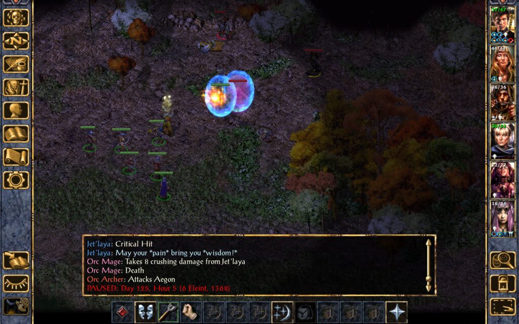 Jet'Laya kills an orc mage.