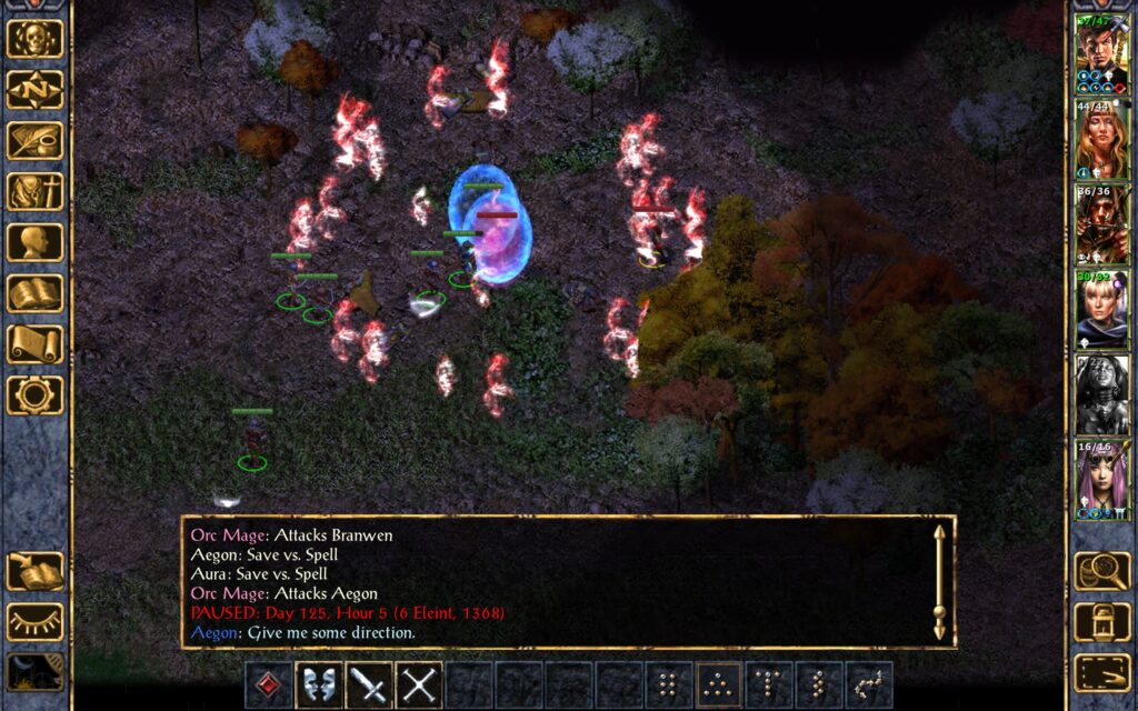 The enemy mage creates a Teleport Field.