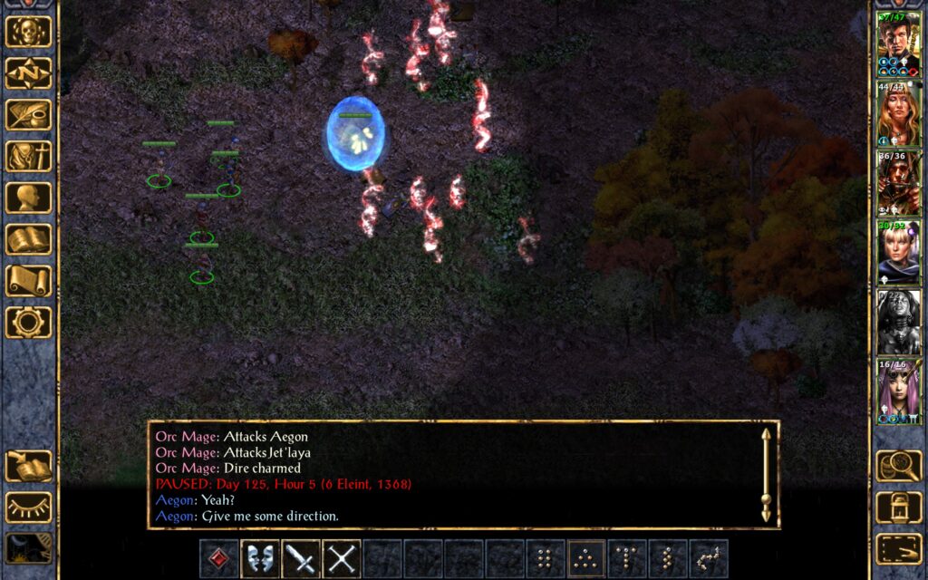Aegon charms a second orc mage.
