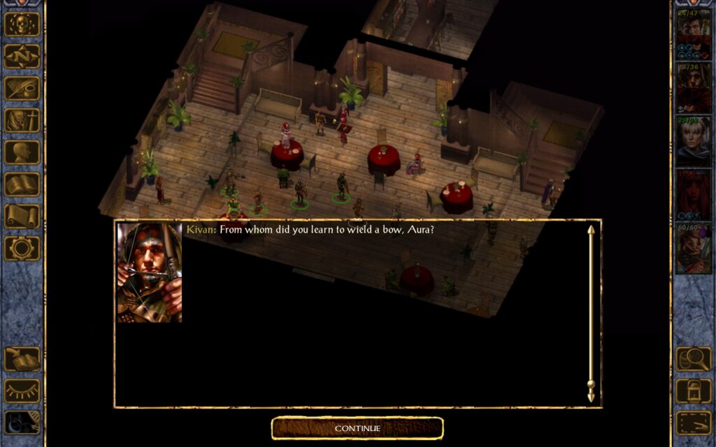 Kivan: From whom did you learn to wield a bow, Aura?