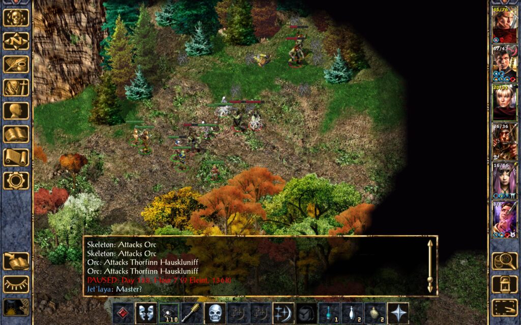 Jet'Laya attempts to escape the orc.