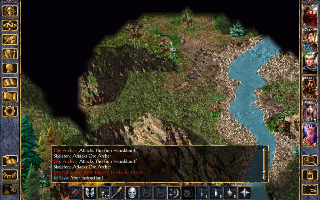 Thorfinn is wounded by several orc arrows.