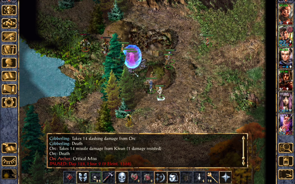 Kivan kills the orc warrior.