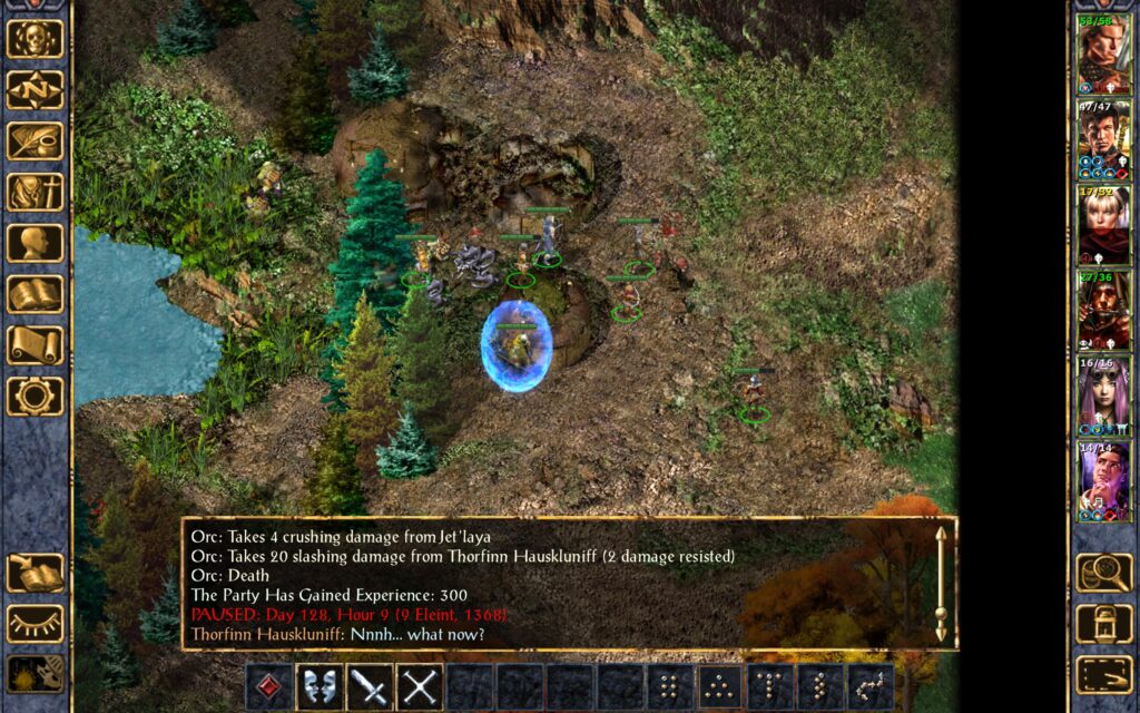 Thorfinn destroys the orc.