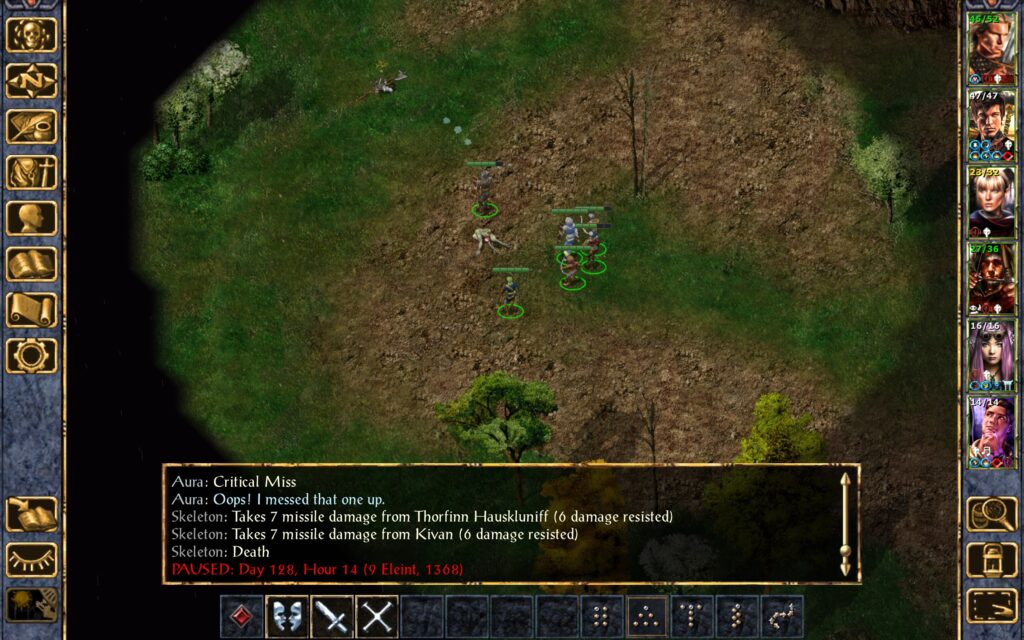 The Troupe kills a skeleton.