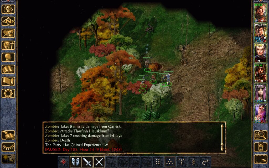 The Troupe kills a zombie.
