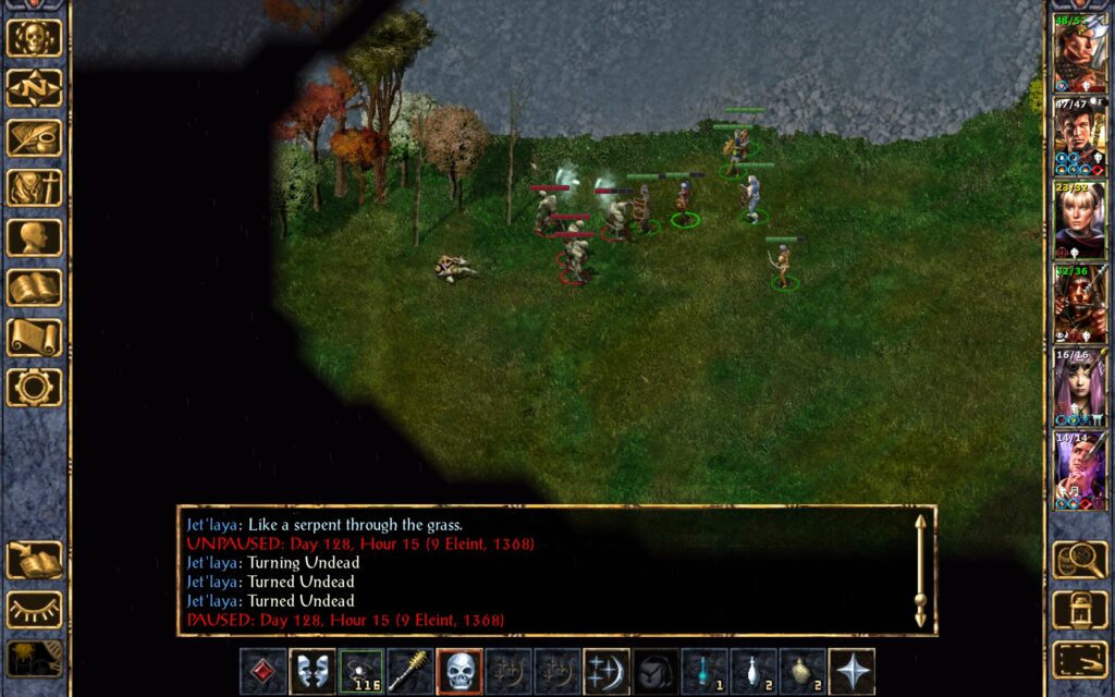 Jet'Laya turns a group of ghouls.