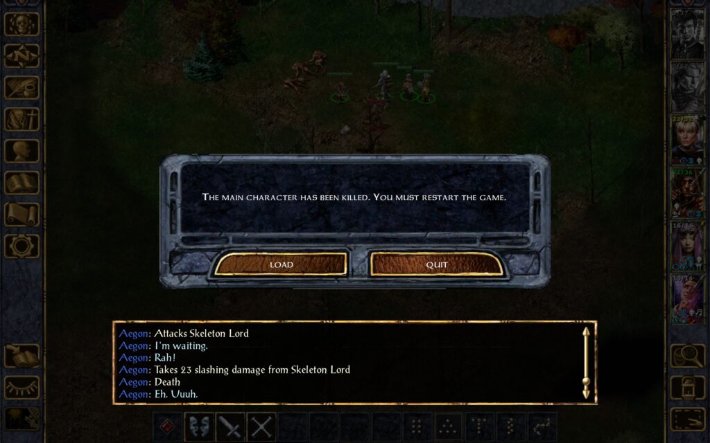 Aegon is slain by a skeleton lord.