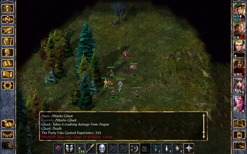 Kivan is paralysed, but the ghasts are killed.