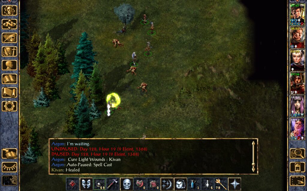 Aegon heals Kivan.