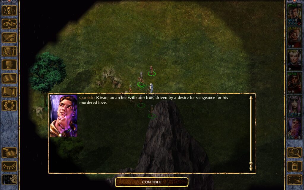 Garrick: Kivan, an archer with aim true, driven by a desire for vengeance for his murdered love.
