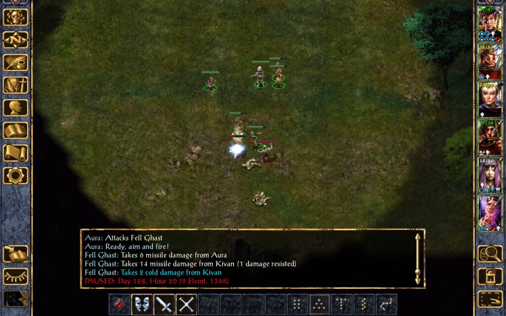 The Troupe fights a group of ghouls led by a ghast.