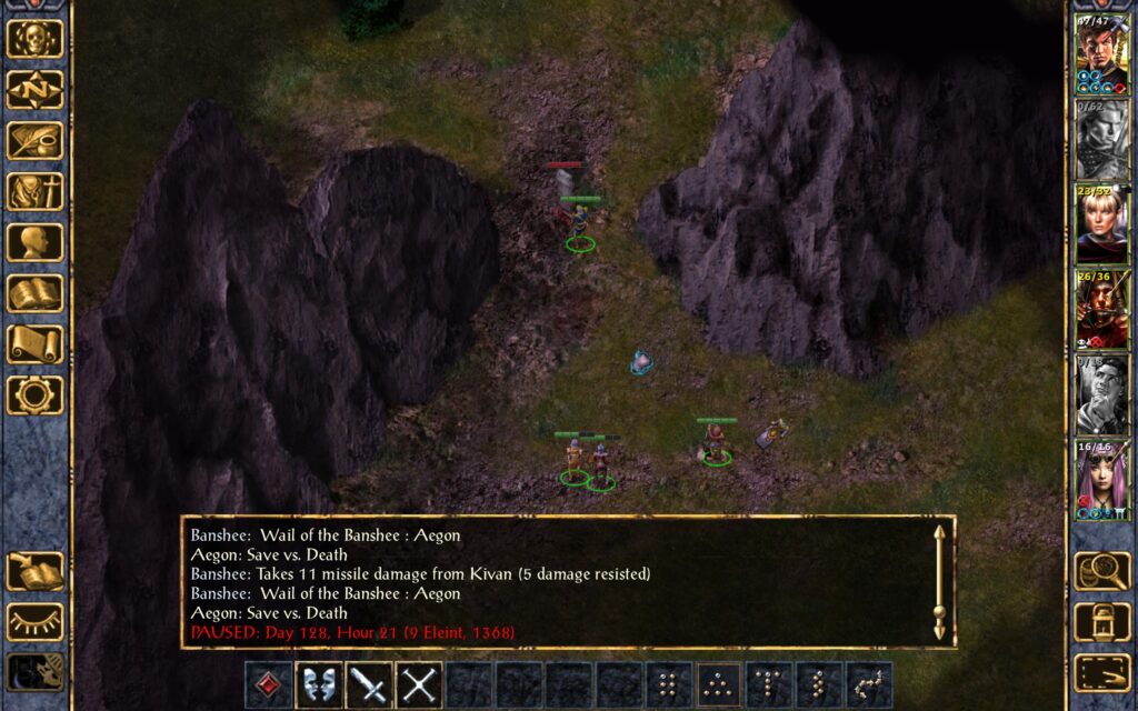 The Troupe attacks the banshee.