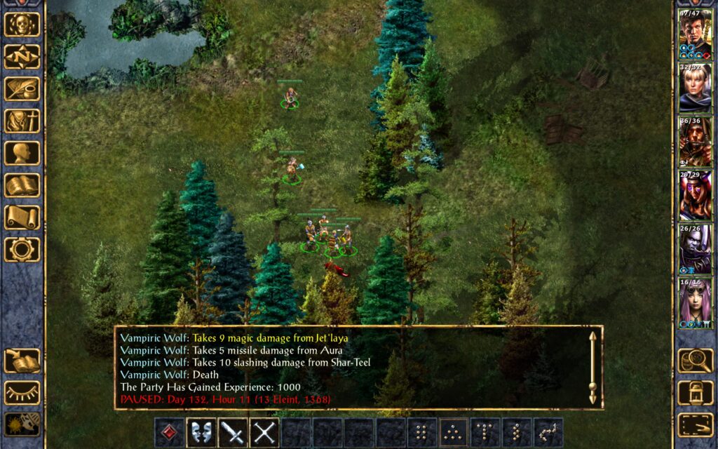 Shar-Teel kills a vampiric wolf.