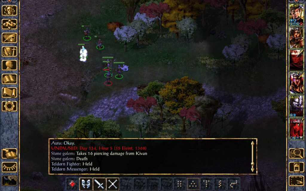 Kivan destroys the golem.