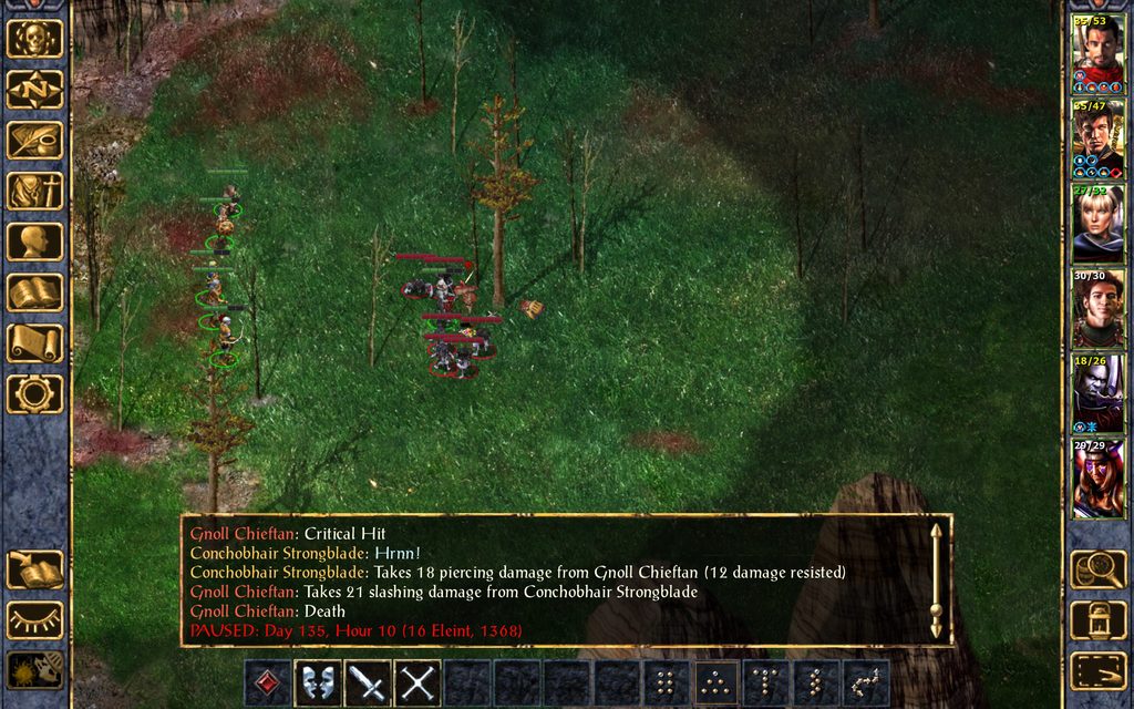Conchobhair slays the gnoll chieftan.