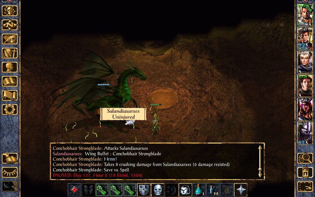 Conchobhairs uses his Ioun Stone to morph into a troll.