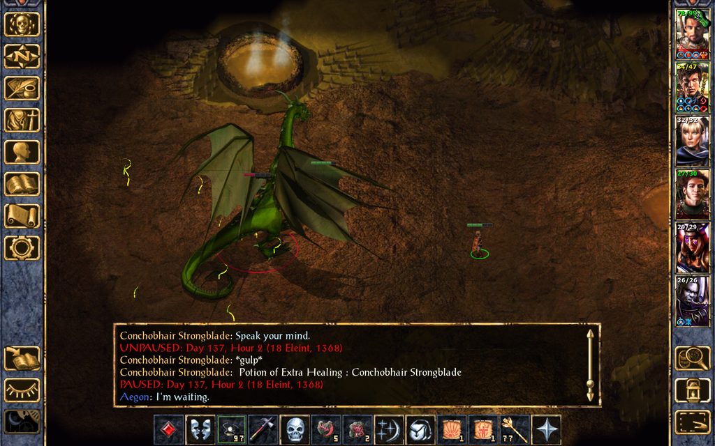 The dragon retaliates and the battle turns to a magical duel.