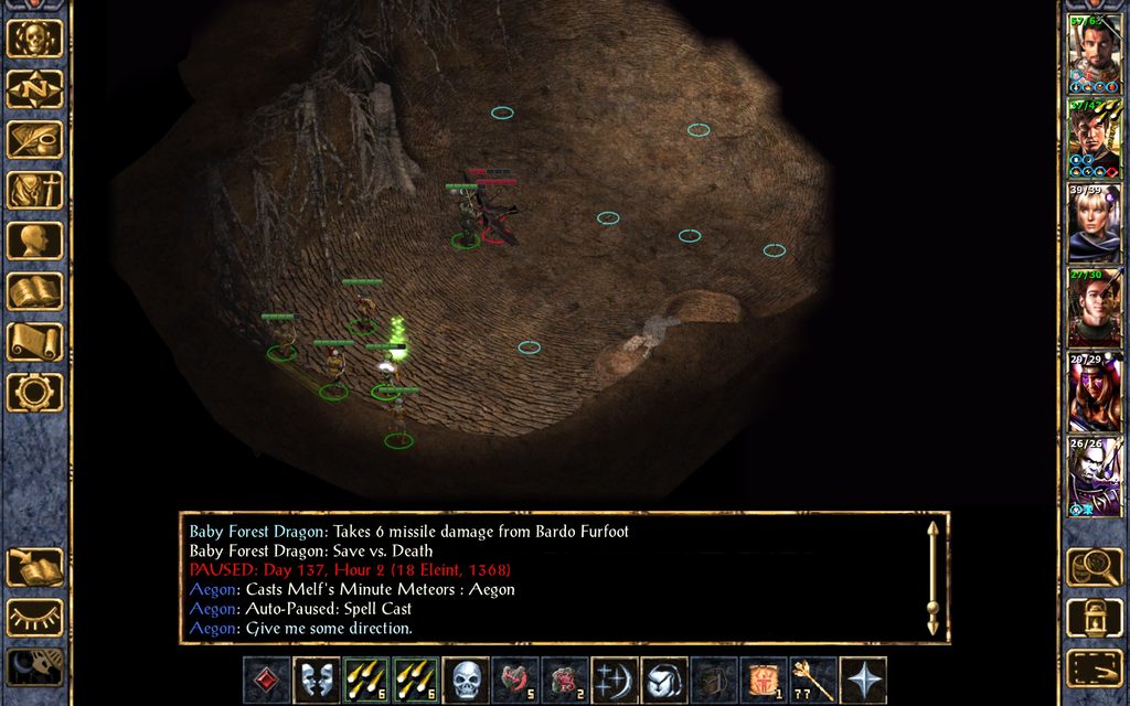 Aegon conjures Melf's Minute Meteors.
