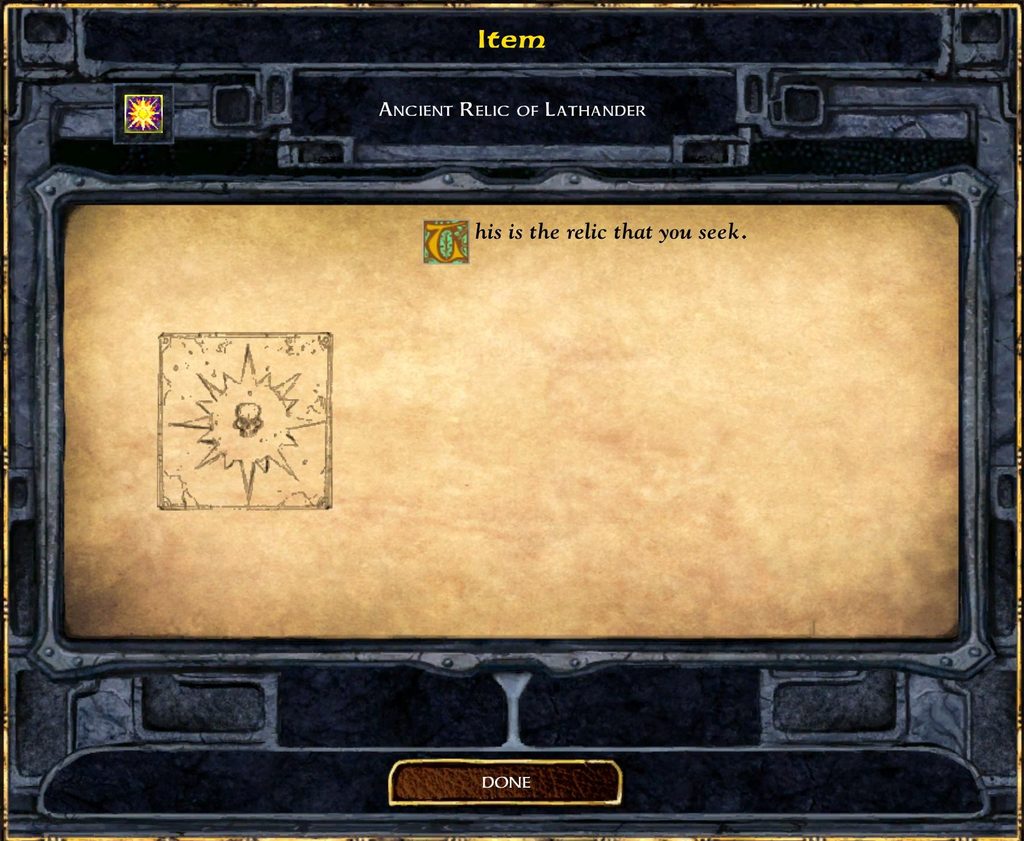 This is the relic that you seek.